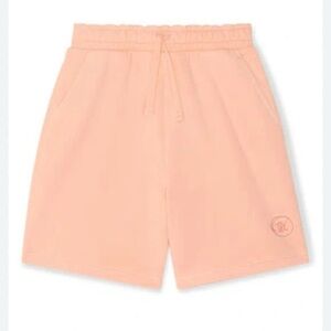 The Sunday Collective Kids' Natural Dye Everyday Shorts In Peach Size 6-7y